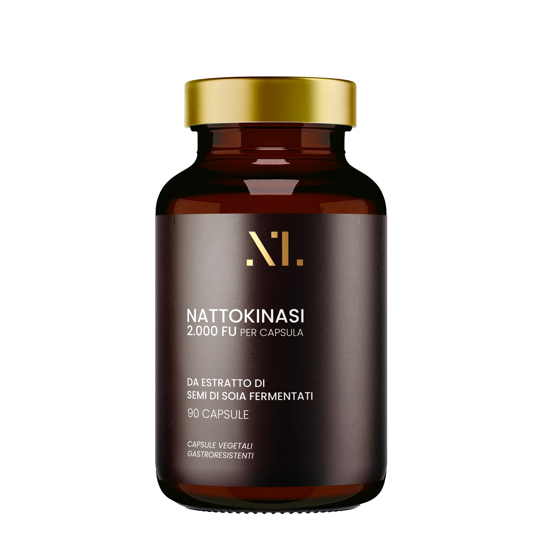 Nattokinase — flacone in vetro ambrato